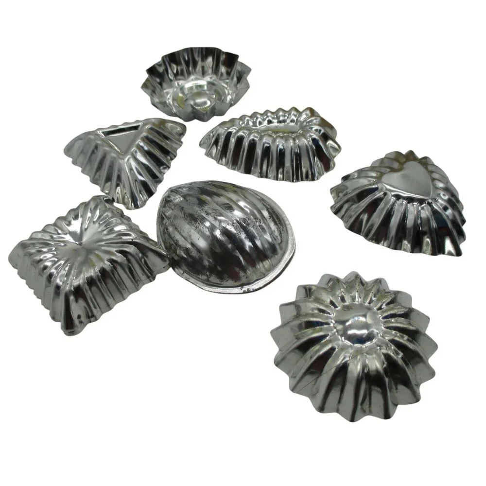 Vintage 1984 Lillian Vernon Petit Four Tins Set With Decorative Box 12 Metal Set